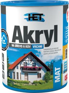 VYŘAZENO - MD - Het Akryl Mat univerzální barva na dřevo i kov, 0240 tmavě hnědá, 700 g