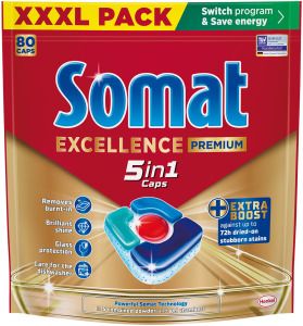 Somat Excellence 5v1 tablety do myčky, 80 ks