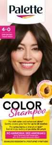 Palette Color Shampoo barva na vlasy 4-0 Tmavě hnědá, 50 ml
