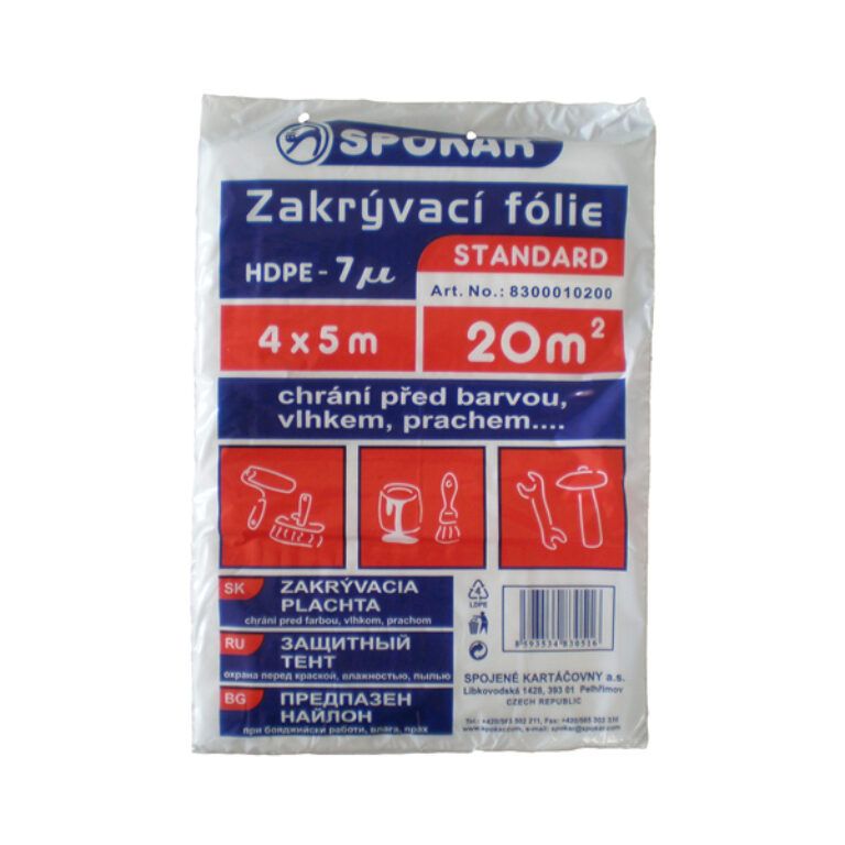 Zakrývací folie 4x5m; HDPE - 7my
                          