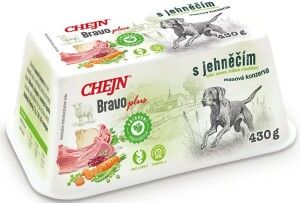 Chejn Bravo Plus vanička pro psy jehněčí, 430 g