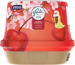 Glade Floral Cherries gelový osvěžovač do koupelny, 180 g