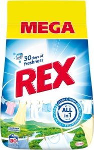 Rex Amazonia Freshness prací prášek, 80 praní
