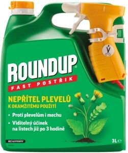 Roundup bez glyfosátu Fast 1H, rozprašovač, 3 l