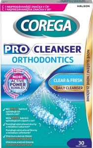 Corega Pro Cleanser Orthodontics tablety na čištění rovnátek, 30 ks