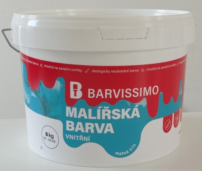 BARVISSIMO MALÍŘSKÁ BARVA BÍLÁ 8KG