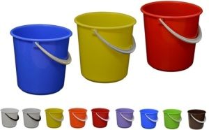 Vědro kbelík plastový bez výlevky, různé barvy 8 l