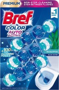 Obrázek 1. produktu BREF KULIČKY WC 3x50G COLOR AUTO AKTIV EUCALYPTUS
