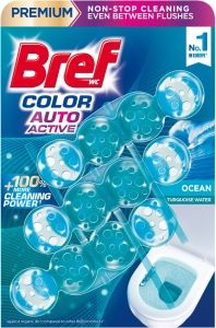 Obrázek 1. produktu BREF KULIČKY WC 3x50G COLOR AUTO ACTIVE OCEAN