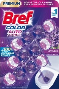 Obrázek 1. produktu BREF KULIČKY WC 3x50G COLOR AUTO LAVANDER