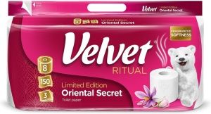T.PAPÍR VELVET RITUAL S VŮNÍ 3vr./150 út./18,3 m 8 R