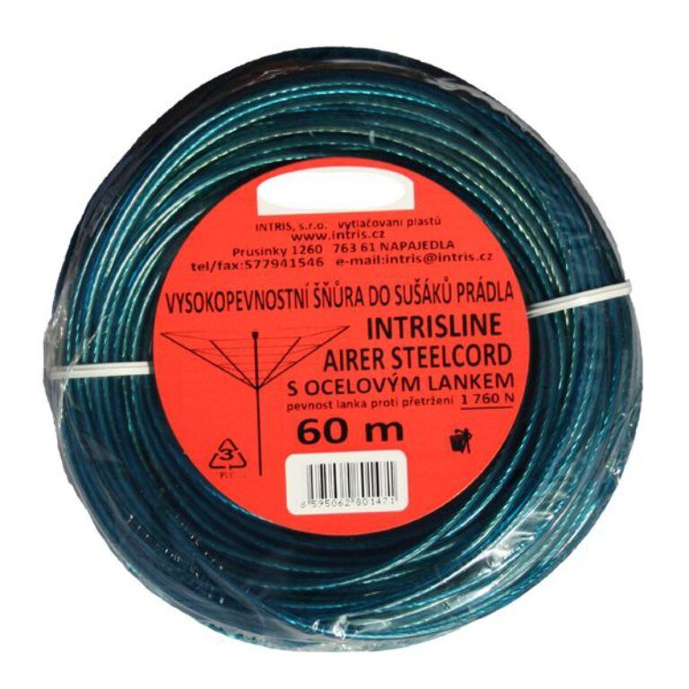 Prádelní šňůra 60m ocel.lanko                          