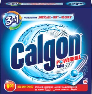 Calgon 3v1 změkčovač vody tablety do pračky, 15 ks
