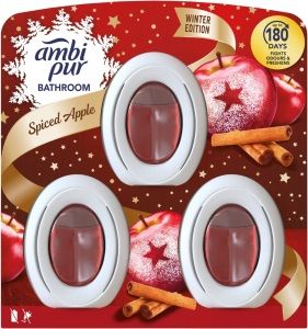 Ambi Pur Spiced Apple gelový osvěžovač koupelny 3 x 8 ml