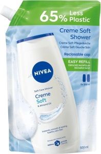 Nivea sprchový gel Creme Soft, náhradní náplň, 500 ml