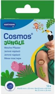NÁPLAST COSMOS DĚTSKÁ NÁPLAST JUNGLE 12 KS