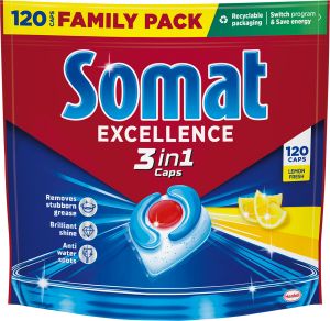 Somat tablety do myčky 3 in 1 Extra Lemon 120 ks