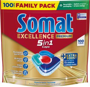 Somat tablety do myčky Excellence 5v1, 110 ks