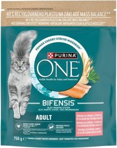 Purina ONE Bifensis Adult granule pro kočky s lososem, 750 g