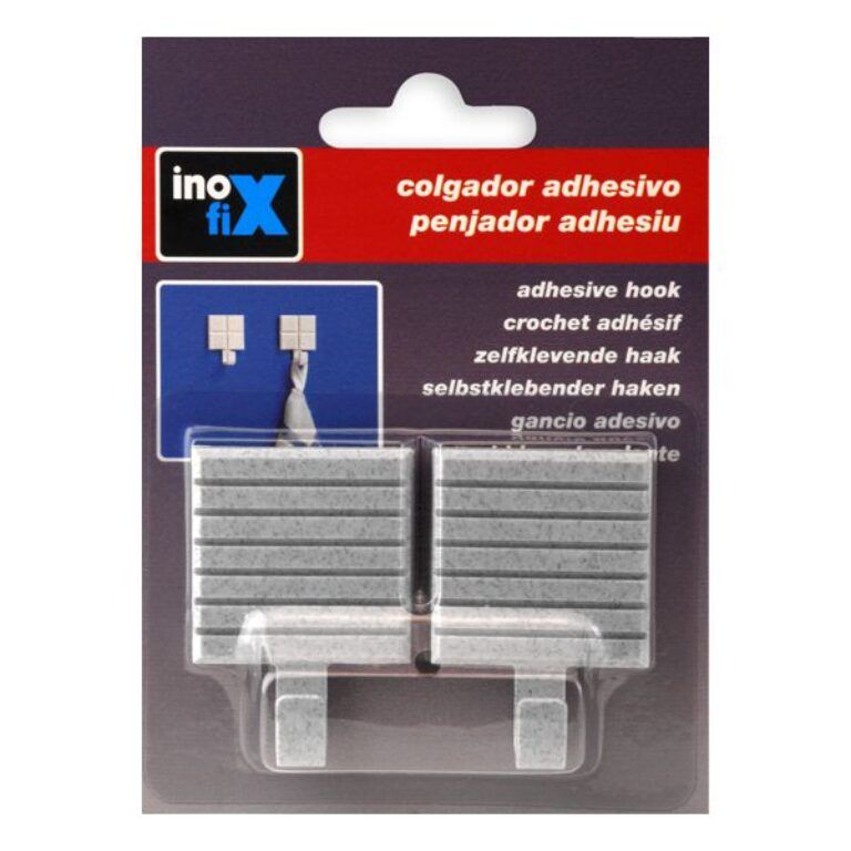 Samolepící háček plast 2ks šedý                          