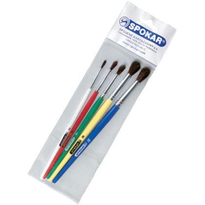 souprava kulatých školních štětců - typ 7102, C2, C4, C6, C8, C10                          