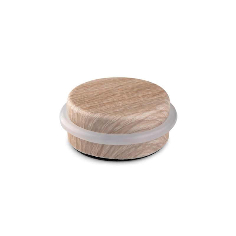 Lepící zarážka dveří plastová - kovově zdobená - vápencový jasan