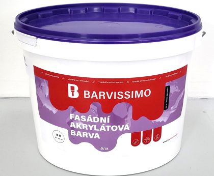 Barvissimo fasádní akrylátová barva - bílá 14L/ks