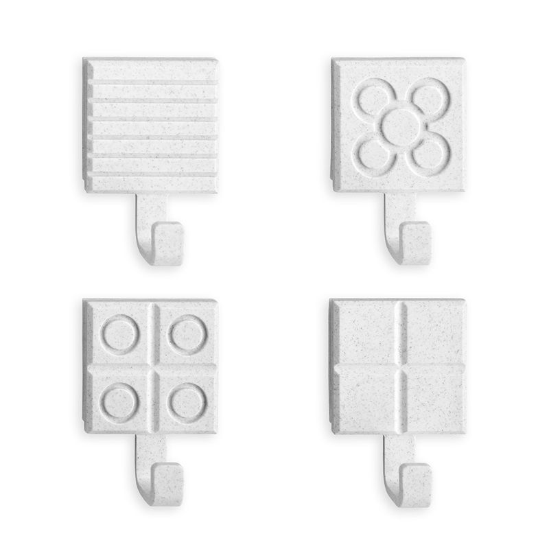 Adhézní háčky na dlaždice 2ks - bílé