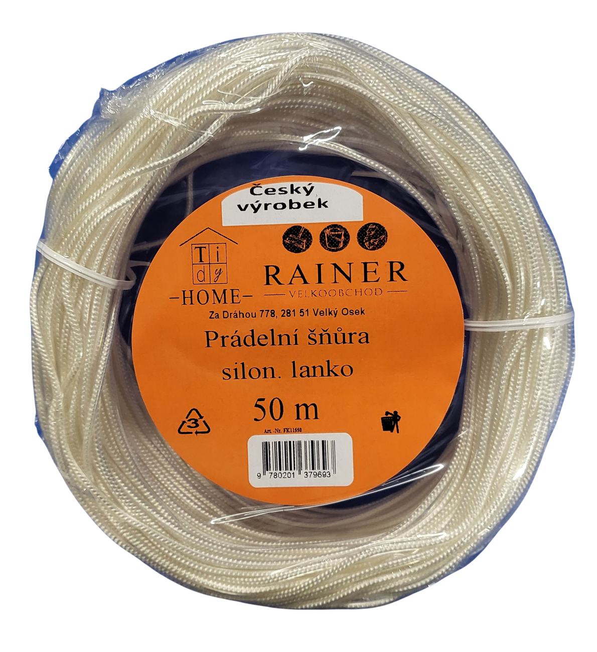 Prádelní šňůra silonové lanko 50m