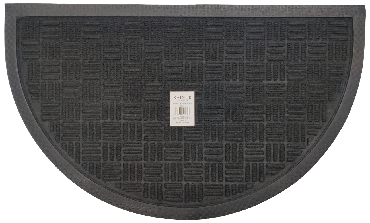 Rohož guma/koberec půlkruh 45x75cm