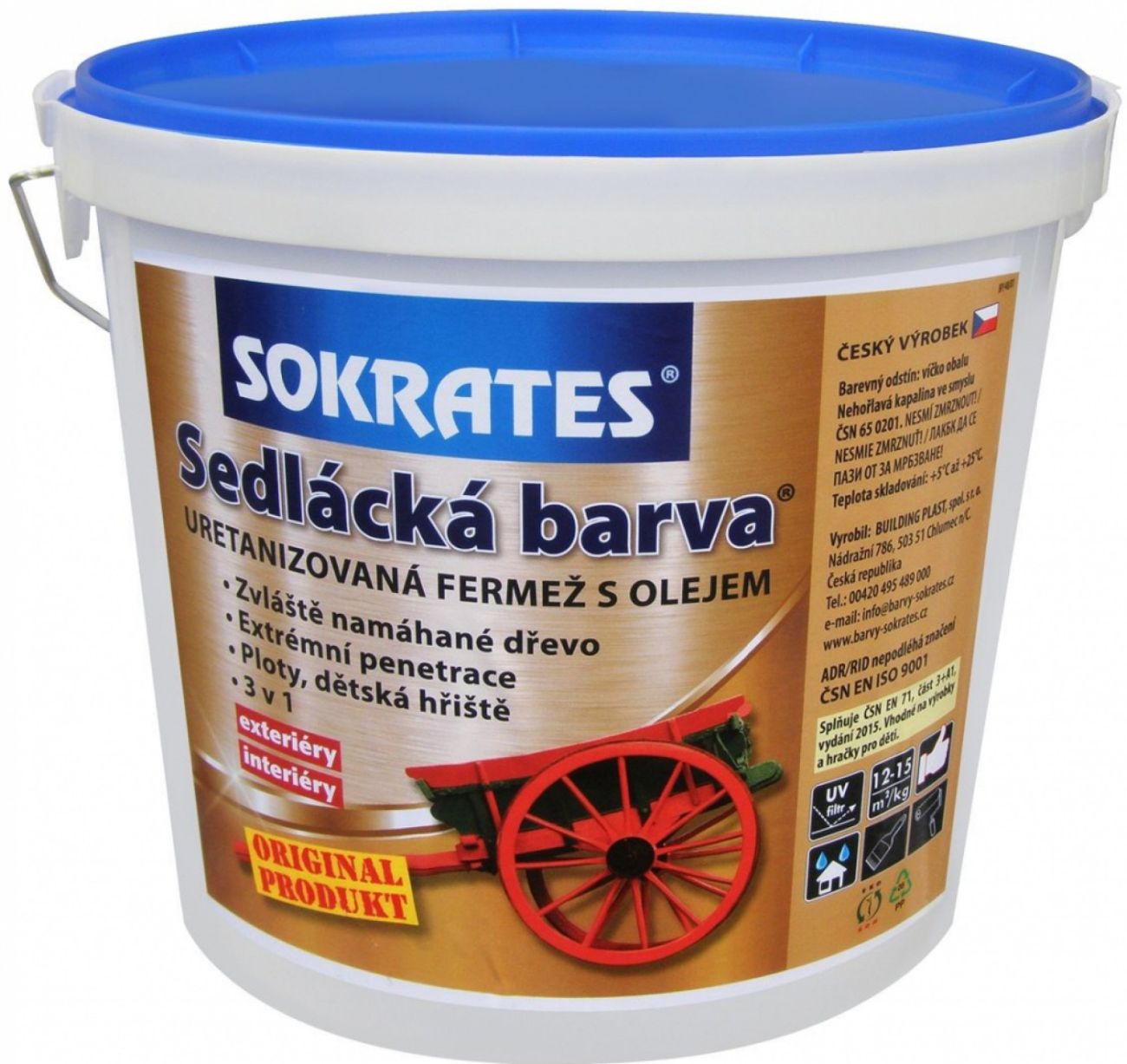 Sedlácká barva uretan. fermež s olejem 0820 červená polol. 2kg