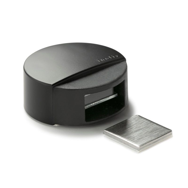 Magnet.zar.dveří s fixací black matt