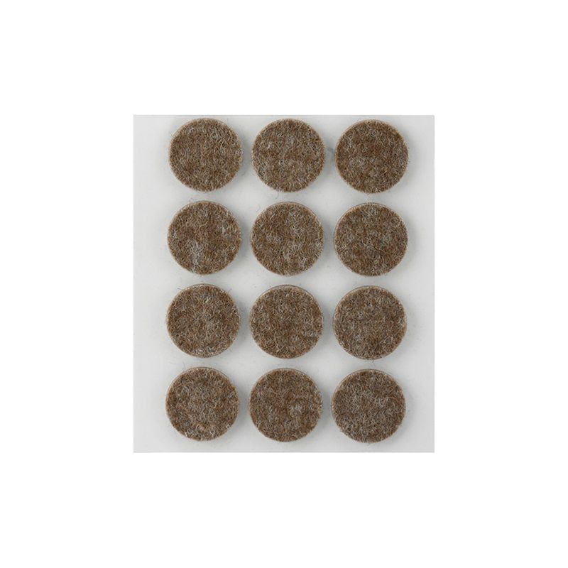 Lepící plsť 3 x Ø 22 mm  12ks - hnědé