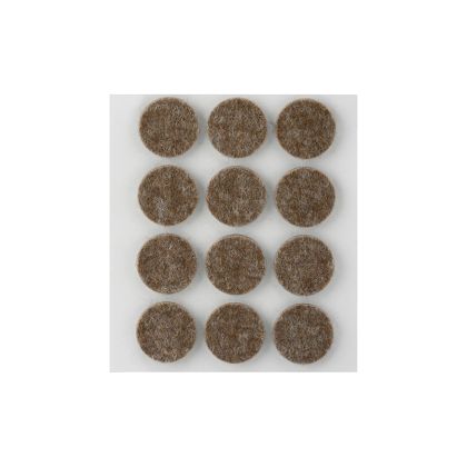 Lepící plsť 3 x Ø 22 mm  12ks - hnědé