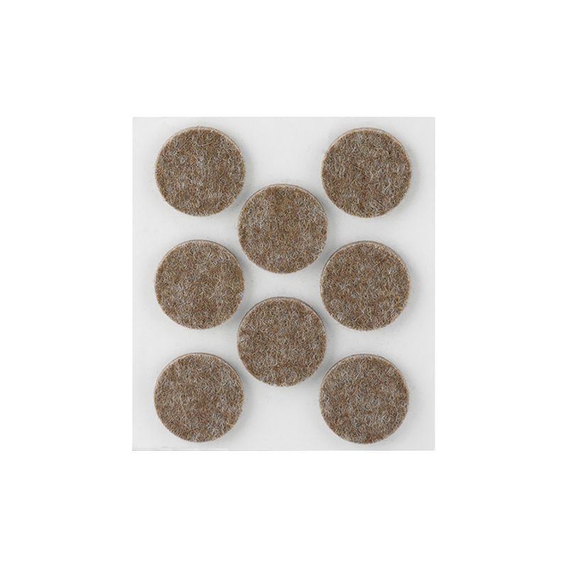 Lepící plsť 3 x Ø 27 mm 8ks - hnědé