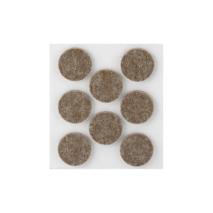 Lepící plsť 3 x Ø 27 mm 8ks - hnědé