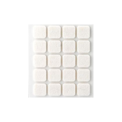 Lepící plsť 3 x 17 x 17 mm 20ks - bílé