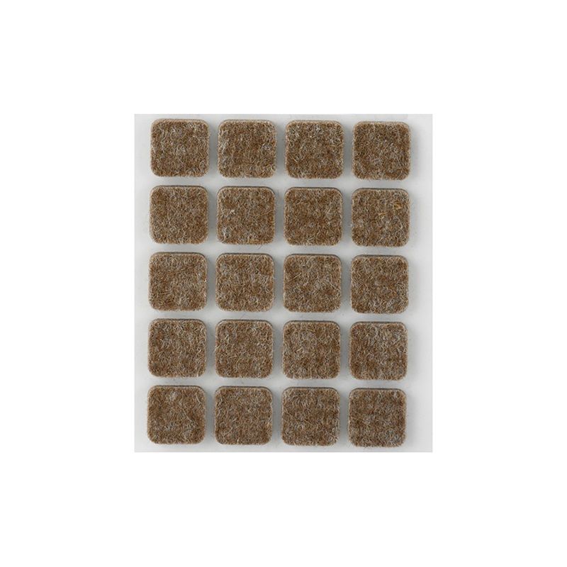 Lepící plsť 3 x 17 x 17 mm 20ks - hnědé
