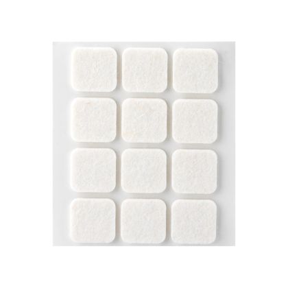 Lepící plsť 3 x 22 x 22 mm 12ks - bílé