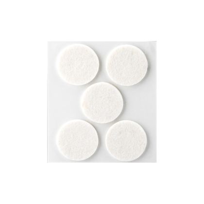 Lepící plsť 3 x Ø 34 mm 5ks - bílá