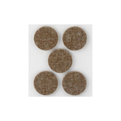 Lepící plsť 3 x Ø 34 mm 5ks - hnědé