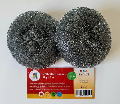 Tidy Drátěnka v síťce sada 2 ks; 11,5x4,5 cm; 50 g; kov
