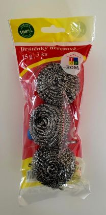 Tidy Drátěnka sada 3 ks; 5x5 cm; 15 g; nerez