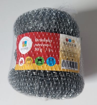 Tidy Drátěnka v síťce sada 3 ks; 9x3,5 cm; 30 g; kov