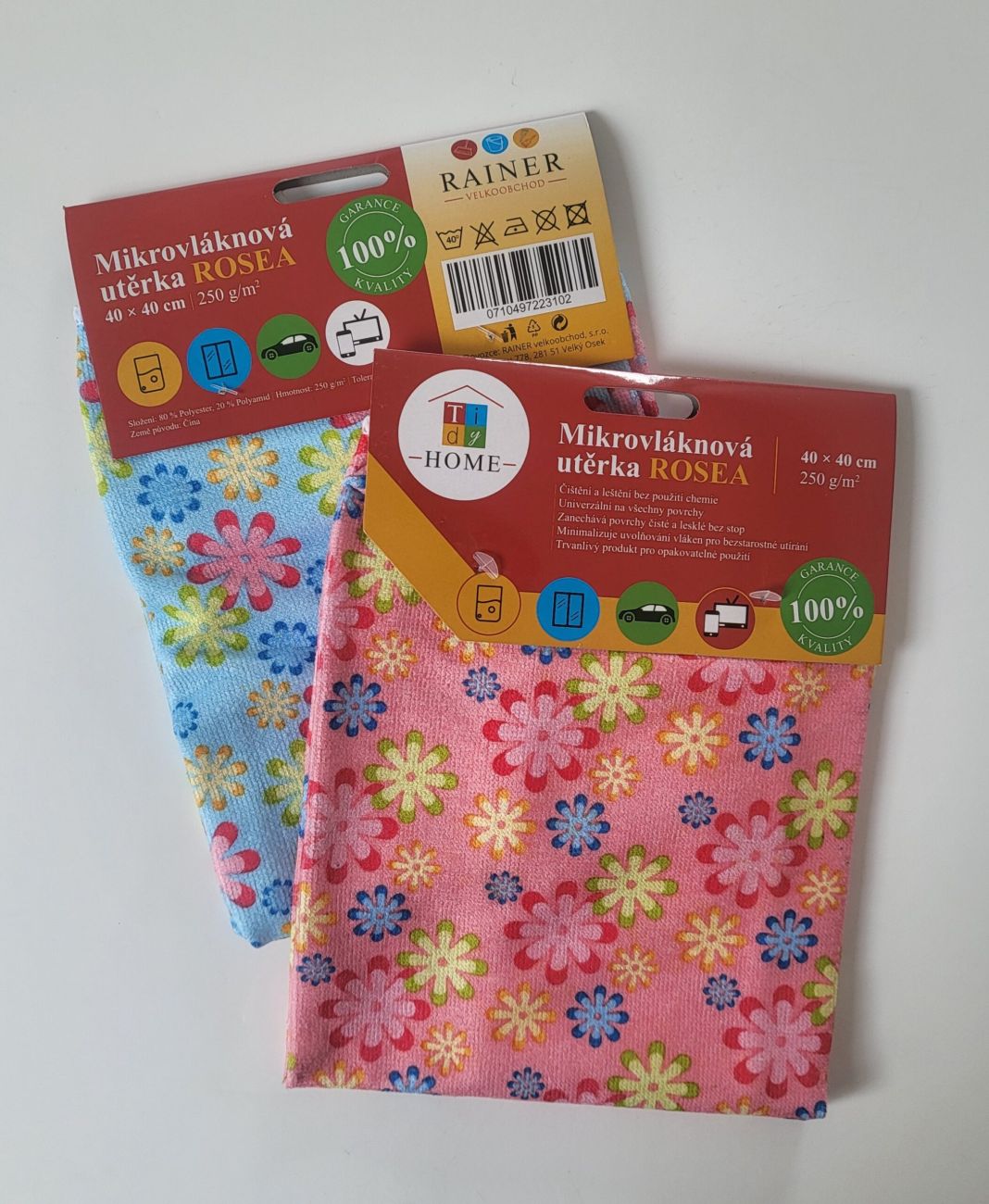 Tidy Švédská utěrka ROSEA 40x40 cm; 250 g; mikrovlákno vzor