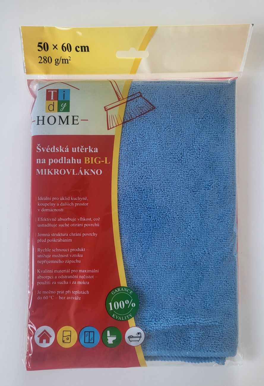 Tidy Švédská utěrka na podlahu 50x60cm; 280g; mikrovlákno modré
