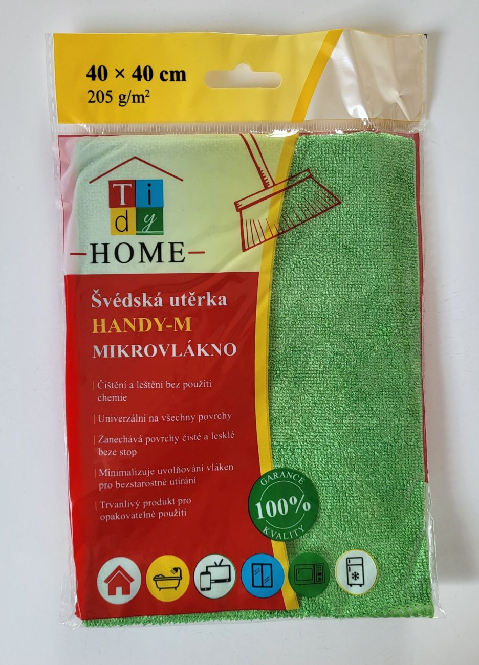 Tidy Švédská utěrka HANDY-M 40x40 cm; 205 g; mikrovlákno zelená