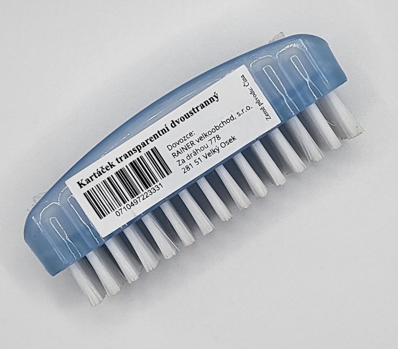 Tidy Kartáček ruční transparentní dvoustranný