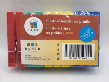 Tidy Kolíčky na prádlo - plastové, 20 ks