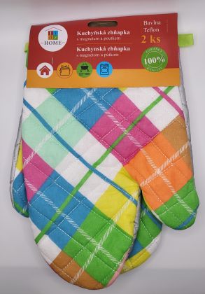 Tidy Kuchyňské chňapky 2ks. s magnetem a poutkem - bavlna, teflon